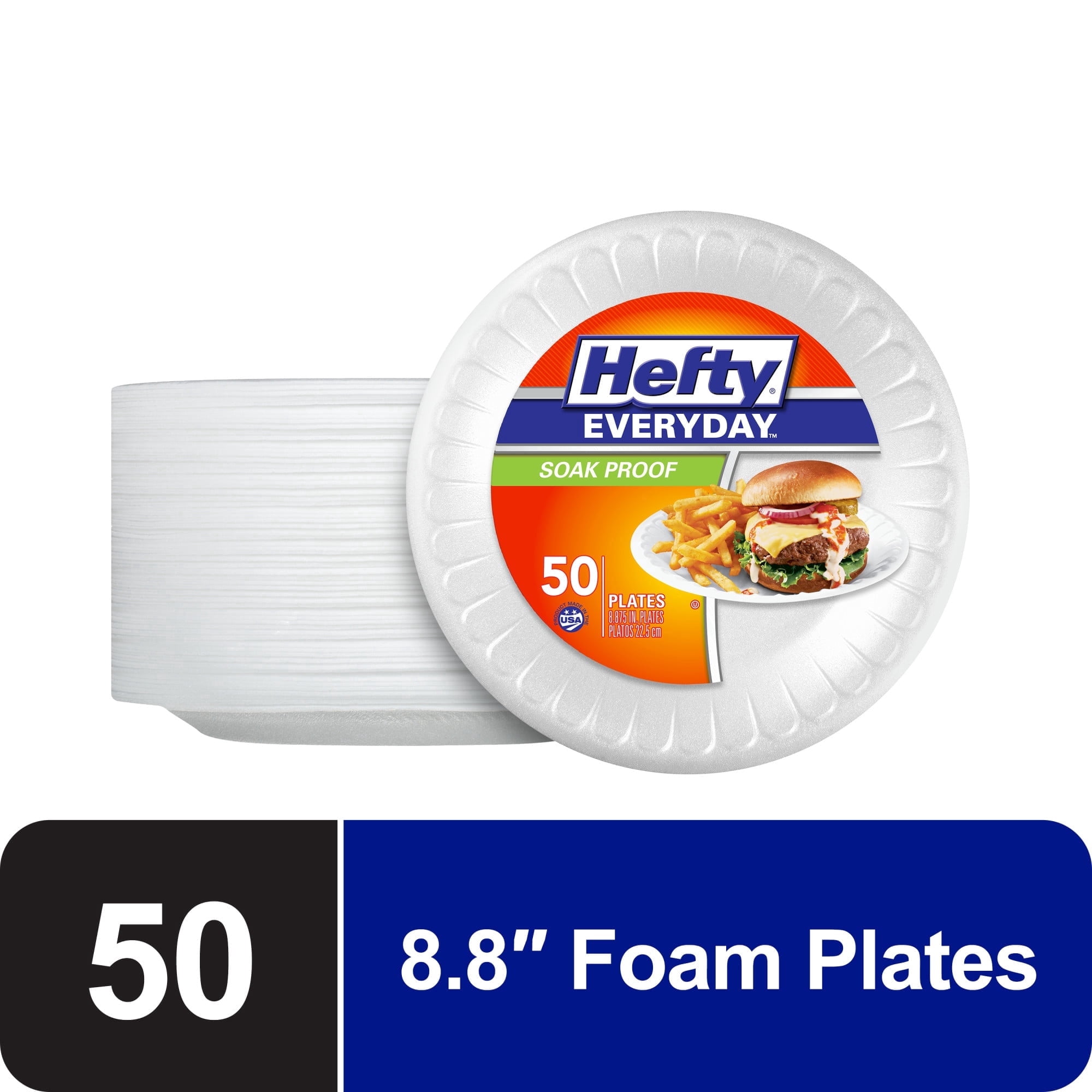 3-Pack-Hefty-Everyday-Soak-Proof-Disposable-Foam-Plates-8-8-inches-50-Count_3f7aed16-829b-416c-9800-6b854c839ef3.d9ae7f22a55be5a4696219235aadf04d.jpeg ( 3 Pack ) Hefty Everyday Soak Proof Disposable Foam Plates, 8.8 inches, 50 Count - Image 1
