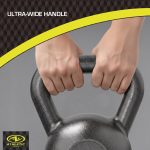 (4 pack) Athletic Works 35 lb Cast Iron Kettlebell, Black Hammertone Finish - Image 7