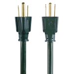 Hyper Tough 25 ft 16 AWG 3-Prong Triple Outlet Outdoor Extension Cord, Green, 13 Amps - Image 5
