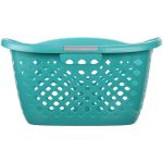 Home Logic 1.8 Bushel Hip Grip Plastic Laundry Basket, Teal, Adult - Image 3