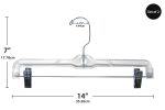 Mainstays Crystal Skirt/Slack Plastic Hanger with Swivel Hook, Clear, 2-Pack - Image 2