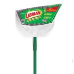 Libman Extra Large Angle Broom with Clean Fibers Dustpan & Green Steel Handle - Image 2