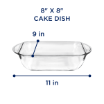 Anchor Hocking 8" x 8" Glass Cake Pan - Image 4