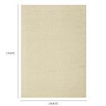 Mainstays Dylan Solid Diamond Traditional Beige Indoor Area Rug, 5 ft x 7 ft - Image 7