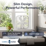Lasko 20" 3-Speed Weather-Resistant Motor Box Fan B20200 - Image 3