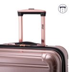 iFLY Fibertech 28" Large Checked Suitcase – Hardside Expandable Spinner Luggage for Travel, Rose Gold - Image 4