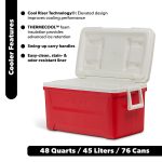 Igloo 48 QT Laguna Hard Sided Ice Chest Cooler, Red - Image 2