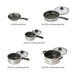 Tramontina 9-Piece Non-Stick Cookware Set, Champagne - Image 7