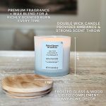 Better Homes & Gardens Salted Coconut Mahogany Scented Frosted Jar Candle, 2-Wick, 12 oz - Image 4