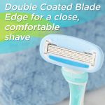Equate Women's 5-Blade Disposable Razors, Blue, 3 Count - Image 2
