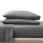 Better Homes & Gardens 4-Piece 400 Thread Count Cotton Sateen Performance Bed Sheet Set, Grey, Queen - Image 2
