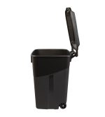 Hyper Tough 45 Gallon Wheeled Heavy Duty Plastic Garbage Can with Attached Lid, Black - Image 4