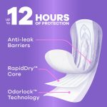 Always Discreet Incontinence Pads, Moderate Absorbency, Regular Length, 66 Count - Image 4