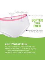 Hanes Girls' Tagless Super Soft Cotton Brief Underwear, 10 pack, Sizes 4-16 - Image 3