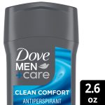 Dove Men+Care Antiperspirant Deodorant Stick 72-Hour Sweat & Odor Protection Clean Comfort Antiperspirant For Men With 1/4 Moisturizing Cream, 2.6 oz - Image 2
