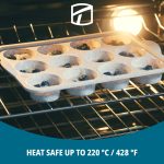 Trudeau Silicone 12ct Muffin & Cupcake Pan – Perfect for Bites, Small Pies, Egg Bites, Rice Krispies Treats, Cheesecake Cups & More - Image 4