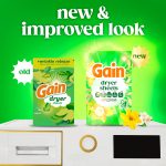 Gain Dryer Sheets, Anti-Static + Fresh, Original Scent, 240 Loads - Image 2