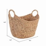 Better Homes & Gardens Extra Large Natural Water Hyacinth Boat Decorative Storage Basket - Image 3