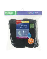 Hanes Women's Ankle Socks, Cushioned, 10-Pack, Size 5-9 - Image 2