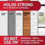 Command Heavy Duty Picture Hangers, Hold 20 lbs, White, Damage-Free Hanging, 8 Pairs Adhesive Strips - Image 4