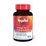 MegaRed Advanced 4in1 500mg Omega-3 Fish Krill Oil Supplements, Heart Brain Eyes Joints Health Omega 3, 25 Softgels - Image 3