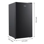 Galanz 3.3 Cu Ft Compact Refrigerator, Black One Door Mini Fridge, Energy Star for Apartment, Dorm, Office, Bedroom - Image 3