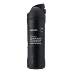 Owala FreeSip Stainless Steel Water Bottle, 24oz, Very Very Black - Image 7