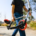 Razor Carbon Lux Kick Scooter - Red/Black, Spoked Large Wheels, Folding Scooter for Up to 220 lbs - Image 3