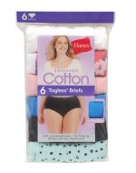 Hanes Women's Cotton Brief Underwear, Moisture-Wicking, 6-Pack Assorted 6 - Image 6