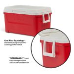 Igloo 48 QT Laguna Hard Sided Ice Chest Cooler, Red - Image 3