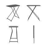 Mainstays Adjustable Height Personal Folding Table, 18 in x 26 in, Black - Image 3