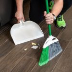 Libman Precision Angle Broom With Dustpan, Green White, Recycled Plastic Fibers - Image 6