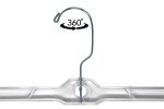 Mainstays Crystal Skirt/Slack Plastic Hanger with Swivel Hook, Clear, 2-Pack - Image 6