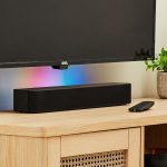onn 20 Inch Bluetooth 2.1 Channel Soundbar with Multi-Color LED Lighting, Black - Image 3
