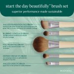 EcoTools Start the Day Beautifully Makeup Brush Kit with Storage Tray, 6 Piece Set - Image 3