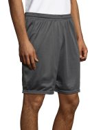 Hanes Sport Men's Mesh Athletic Shorts with Pockets, 9" Railroad Gray XL - Image 3