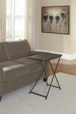 Mainstays Adjustable Height Personal Folding Table, 18 in x 26 in, Black - Image 2