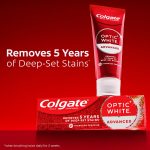 Colgate Optic White Advanced Sparkling White Toothpaste with 2% Hydrogen Peroxide, Mint, 3.2 OZ - Image 2