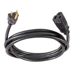 Hyper Tough 10 ft 16AWG 3-Prong Black Outdoor Single-Outlet Extension Cord, 13 Amps - Image 2