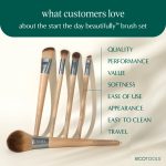 EcoTools Start the Day Beautifully Makeup Brush Kit with Storage Tray, 6 Piece Set - Image 5