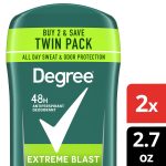 Degree Antiperspirant Deodorant for Men Extreme Blast, Twin Pack, 2.7 oz - Image 7