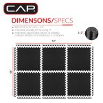 CAP High Density Interlocking Puzzle Mat Set - 22.3" x 22.3" 6 Pieces - Image 5