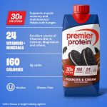 Premier Protein Shake, Cookies & Cream, 30g Protein, 11 fl oz, 12 Ct - Image 4