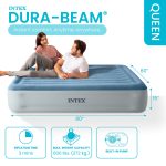 Intex 15" Queen Essential Rest Dura-Beam Deluxe Airbed Mattress with Built in Pump - Image 2