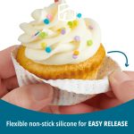 Trudeau Reusable Silicone Baking Cups, 12 Pack – for Muffins, Cupcakes, Bites, Small Pies, Egg Bites, Tartlets, Quiches, Cheesecake Bites, Rice Krispies Treats, Snack & Fruit Bites - Image 3