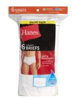 Hanes Men's Value Pack White Briefs, 6 Pack - Image 2