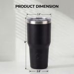 Ozark Trail 32 oz Stainless Steel Insulated Tumbler, Black - Image 4