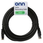 onn. Cat6 Ethernet Patch Cable, RJ45 Network Internet Stranded Cord, 14', Black - Image 7
