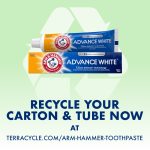 ARM & HAMMER Advance White Anticavity Whitening Toothpaste with Fluoride, Clean Mint, 6 oz, 2 Pack - Image 7
