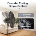 Lasko 16" 3-Speed Oscillating, Adjustable Height, Pedestal Fan S16500 - Image 3